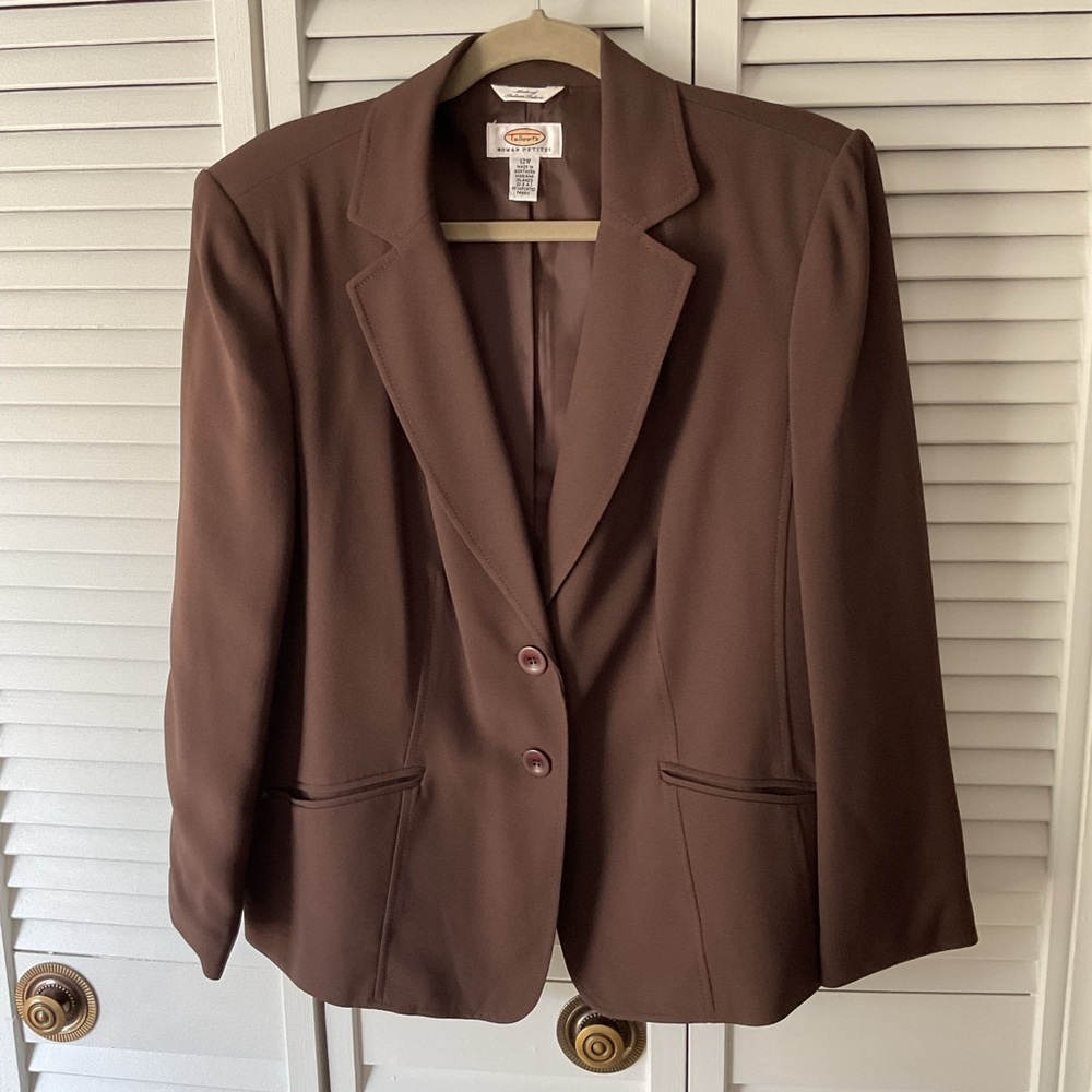 Talbots Chocolate Brown Women's Blazer. 12WP.